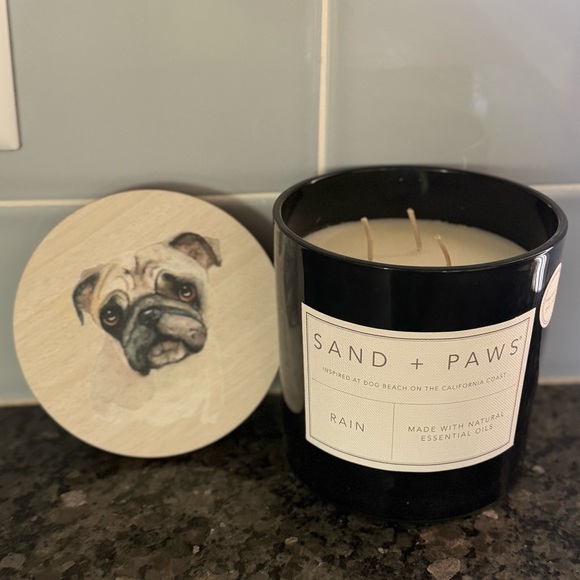 Other - Pug Dog Rain Sand + Paws Jar Candle
